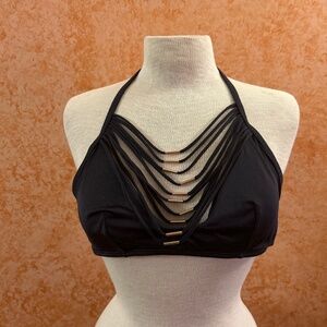 VICTORIA'S SECRET Black Swimwear Bikini Top Size Large